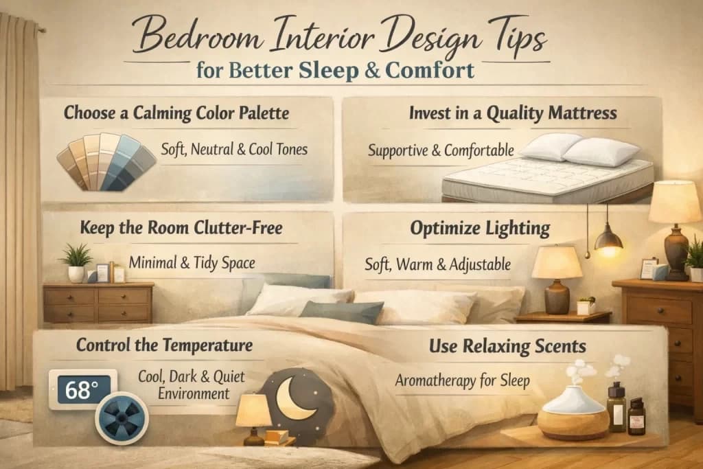Bedroom Interior Design Tips for Better Sleep and Comfort