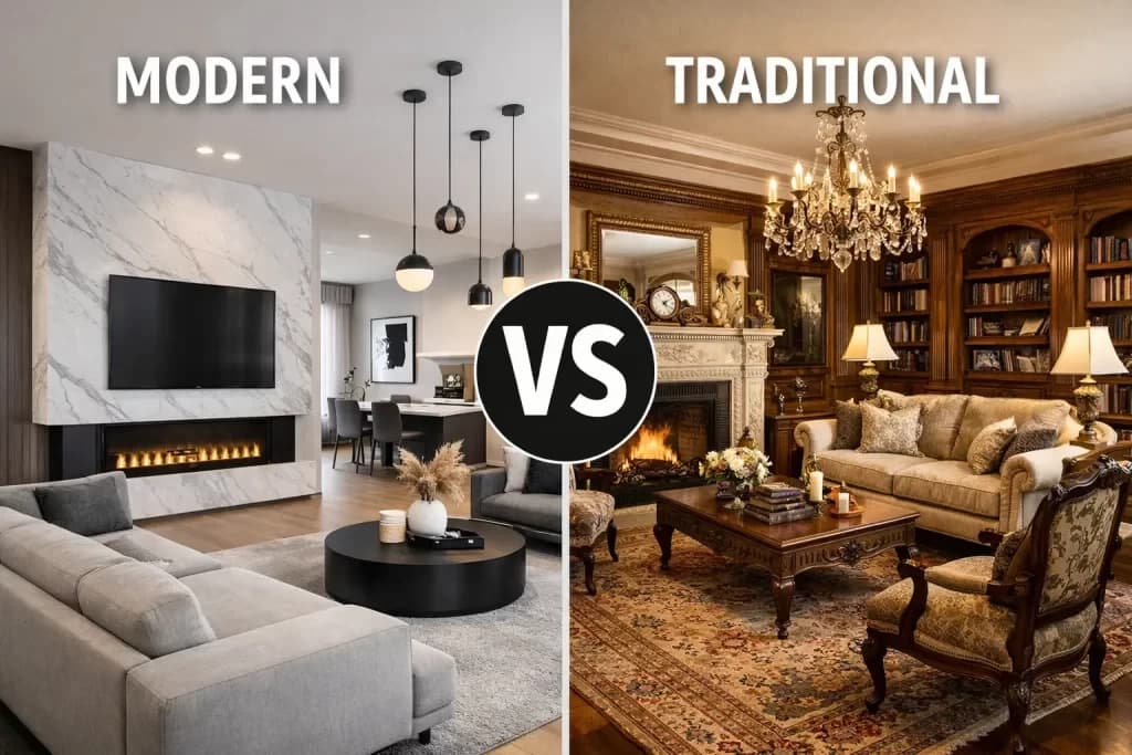 Modern vs Traditional Interior Design